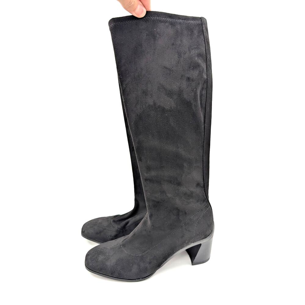 Aerosoles Centola Knee High Boot Square Toe Women's Black Size US5.5M EU36